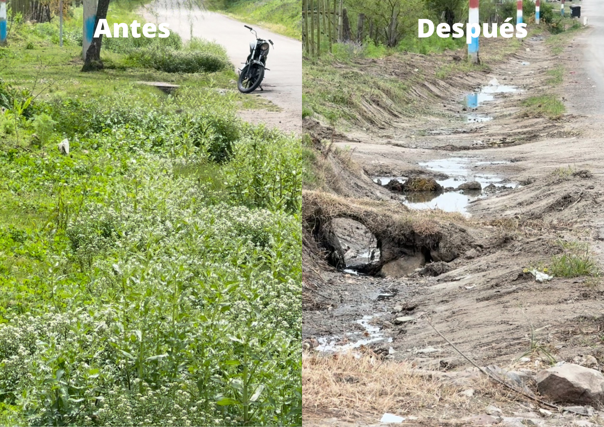 Realizaron limpieza de desagües mejora el drenaje en los barrios Villa Guadalupe y Cementerio