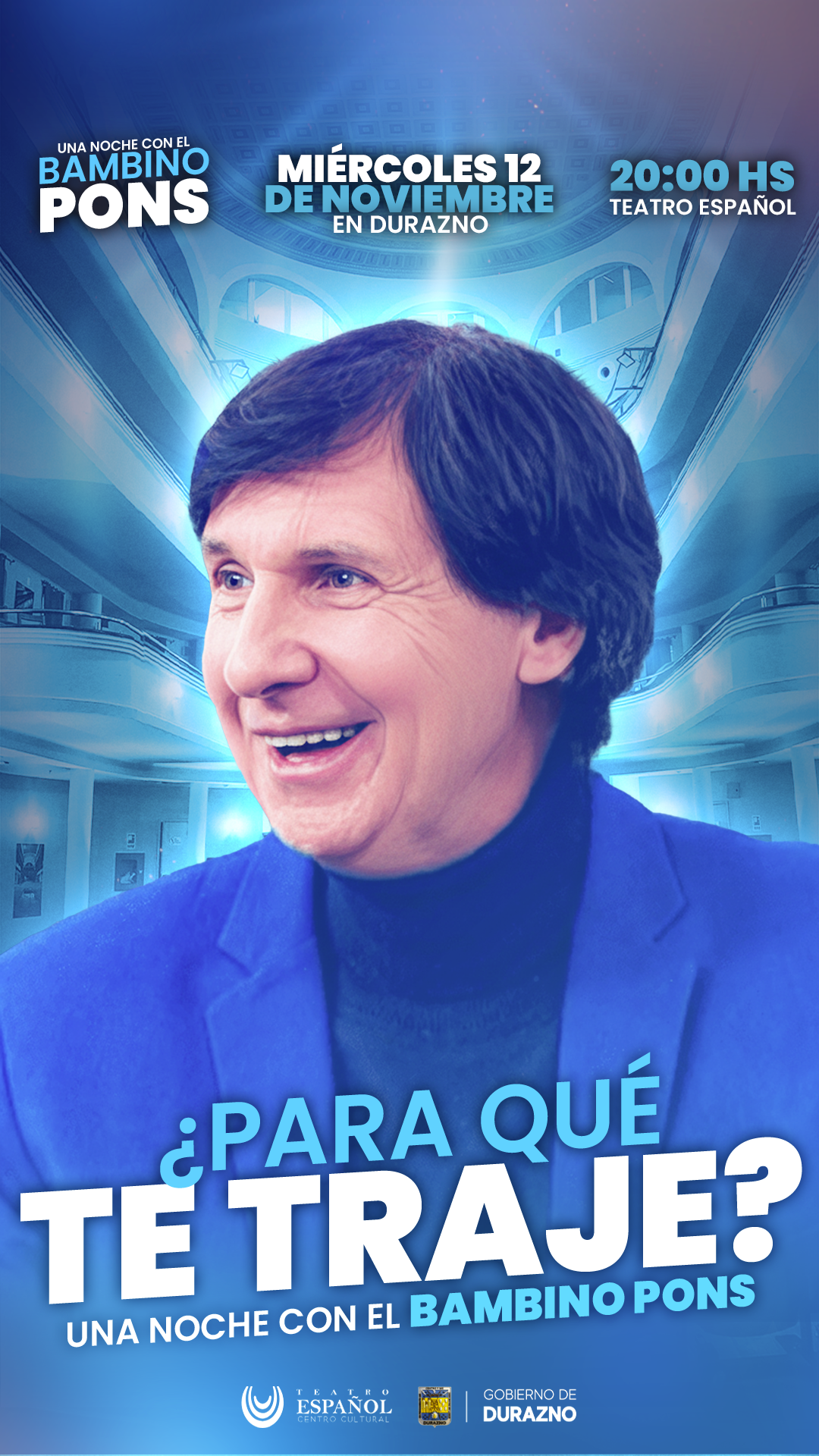 Show, música y humor: Bambino Pons desembarca en Durazno