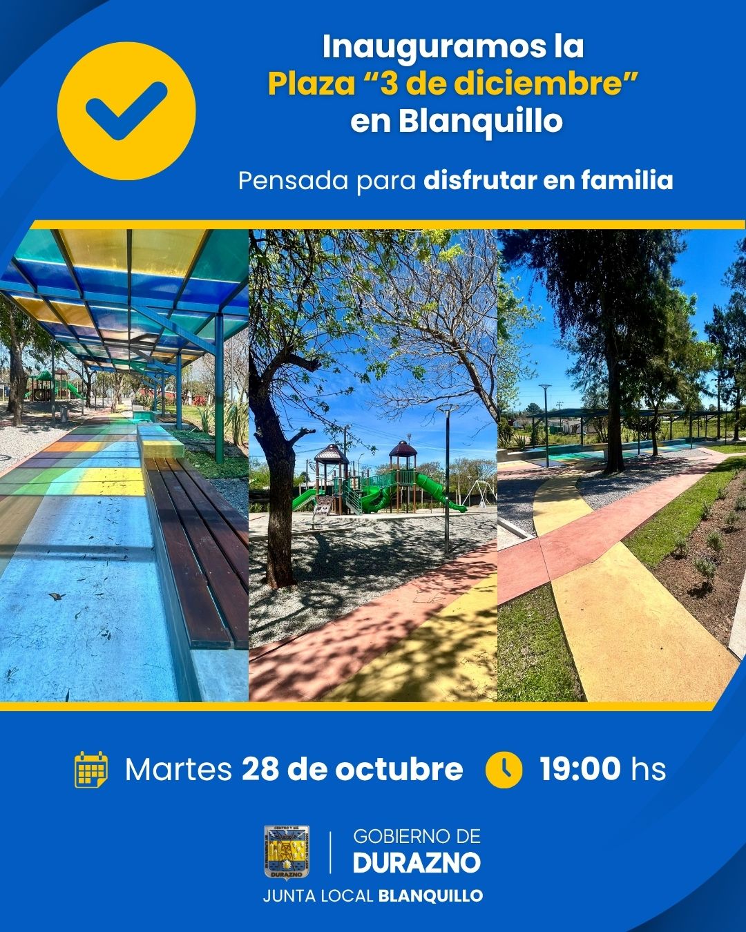 Blanquillo estrena la Plaza ‘3 de Diciembre’: nuevo rincón para la comunidad