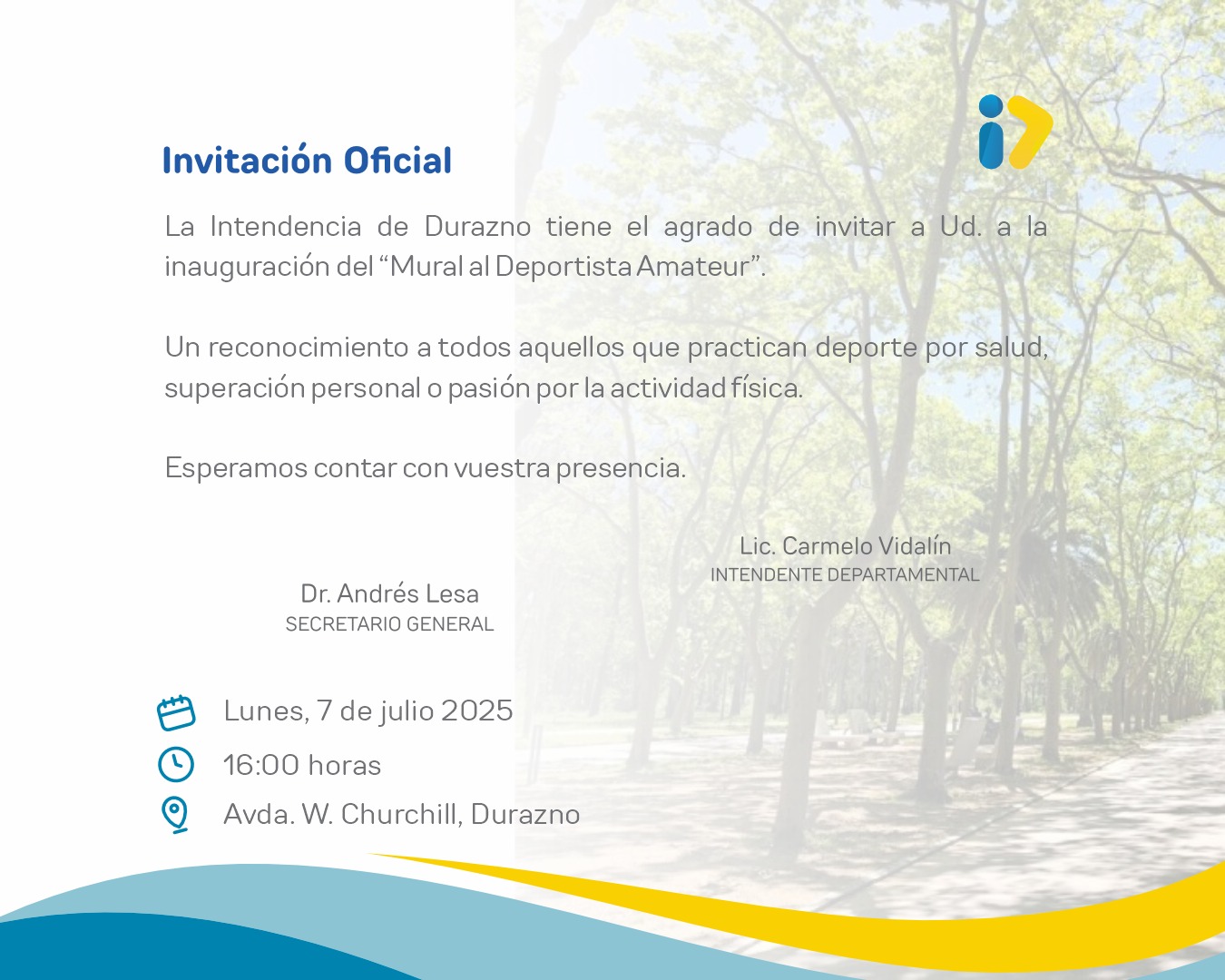 Inauguración del mural en homenaje al Deportista Amateur