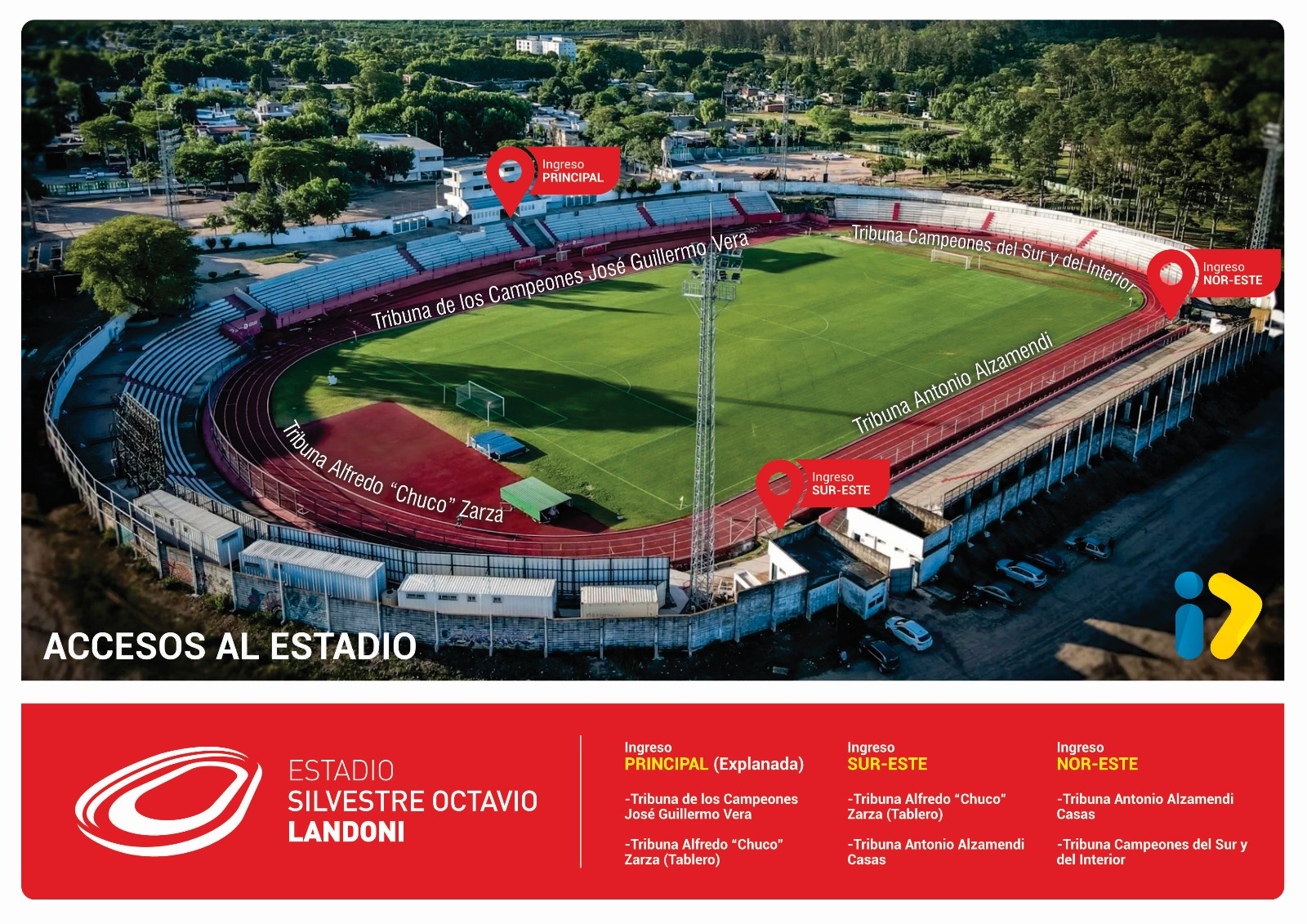 Nueva tribuna “Campeones del Sur y del Interior” será inaugurada este sábado en el estadio Landoni