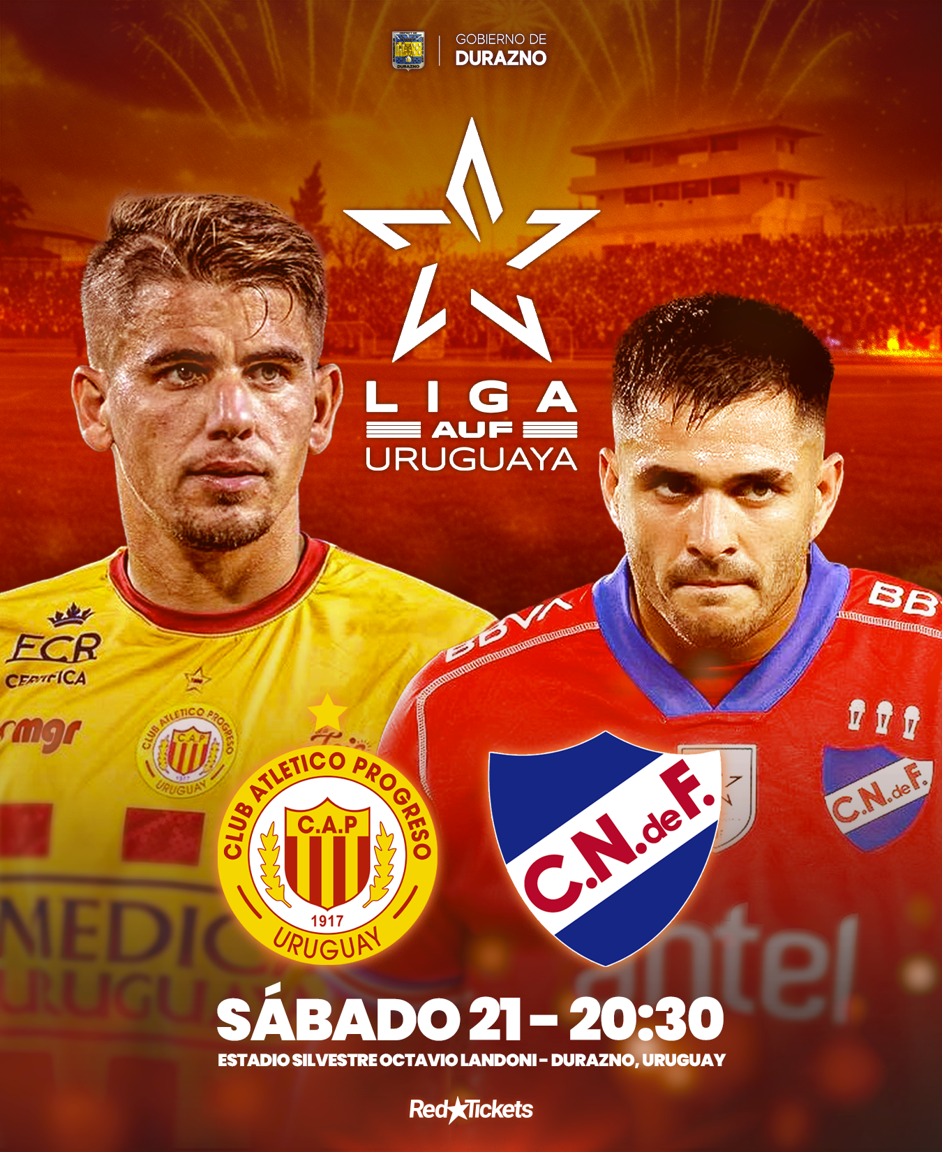 Info general: Progreso-Nacional - Sábado 21 en el estadio Silvestre Octavio Landoni