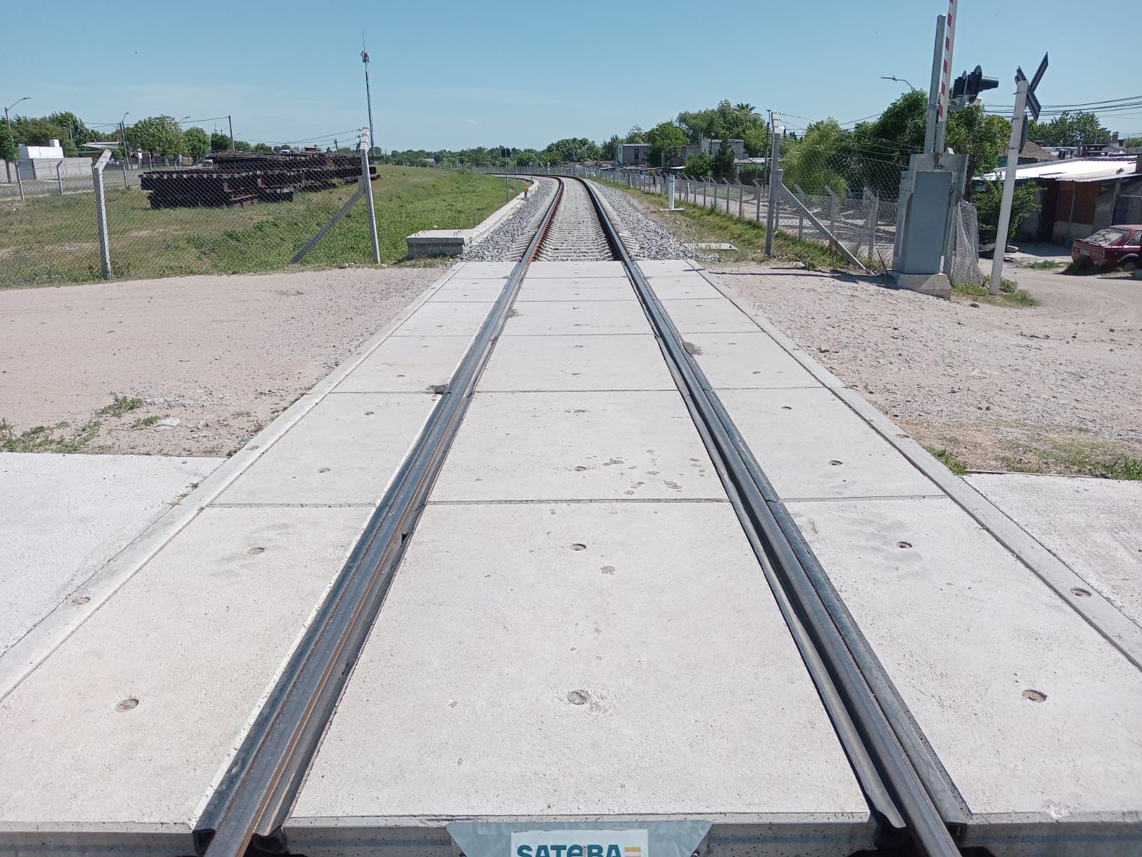 Corte de tránsito por obras de mantenimiento ferroviario