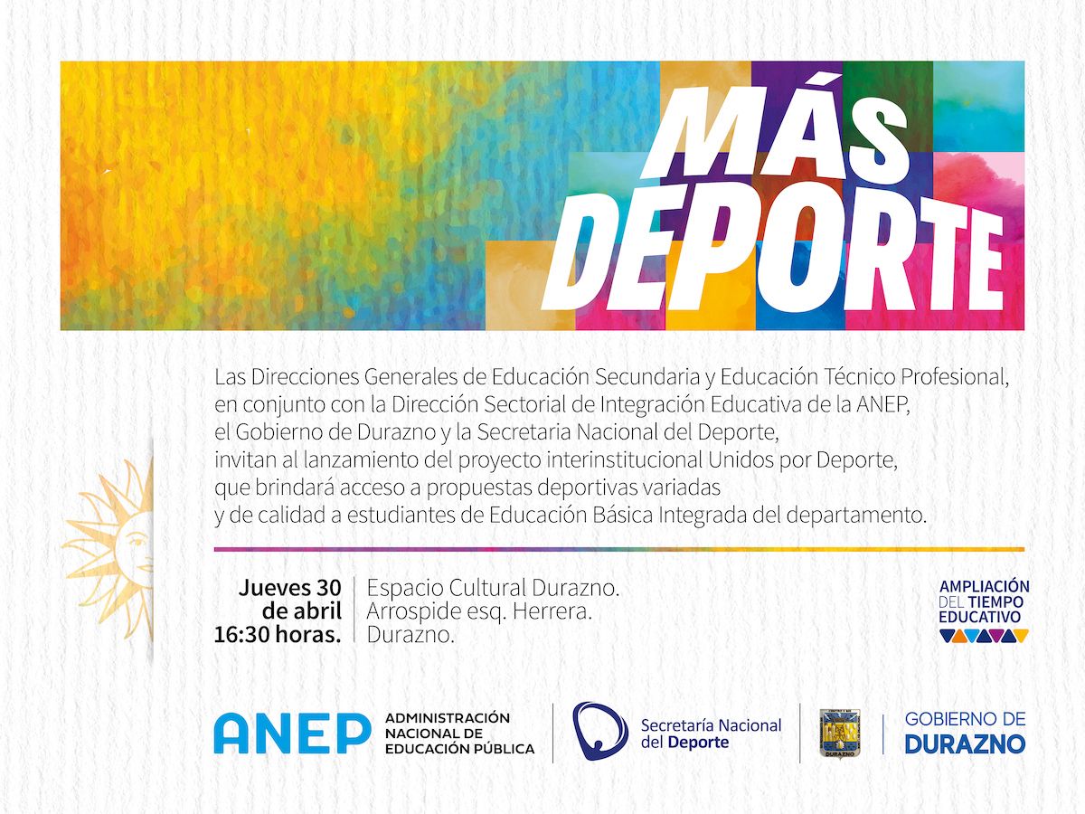 UNIDOS POR DEPORTE: Lanzamiento oficial de proyecto enmarcado en la política de Ampliación del Tiempo Educativo