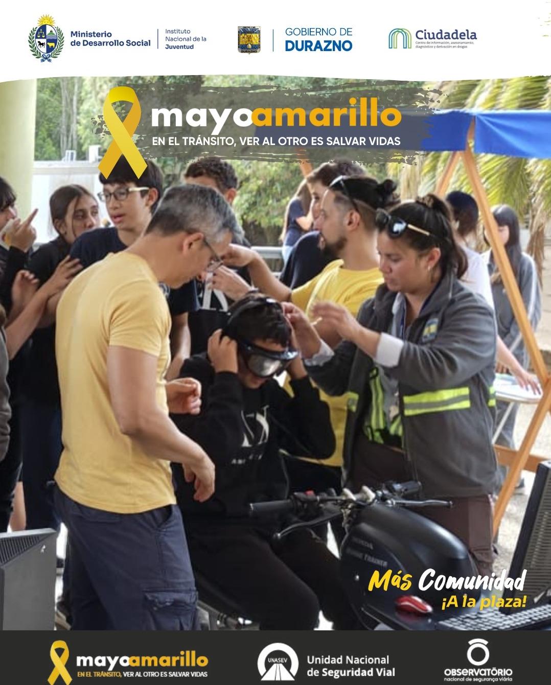 Mayo Amarillo: Durazno refuerza acciones de prevención y concientización en el tránsito