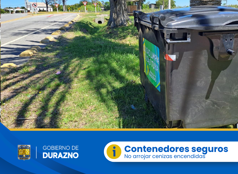 Se solicita a la población NO arrojar cenizas encendidas en contenedores para residuos