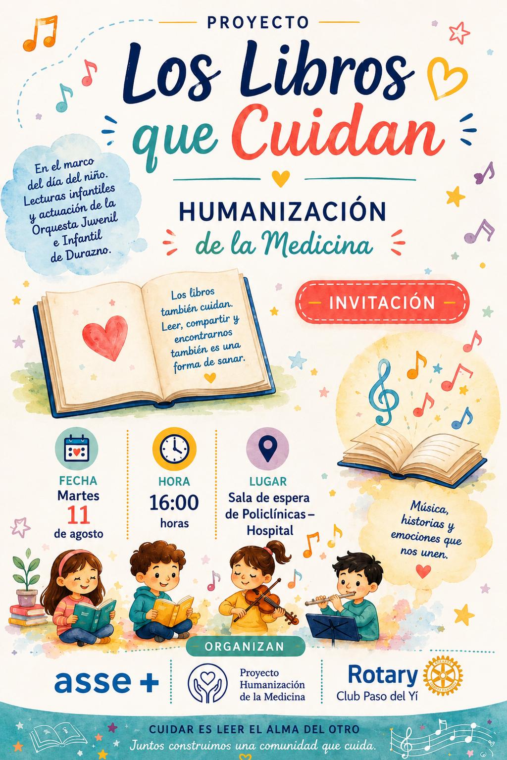 Rotary Paso del Yí celebra una nueva jornada de “Libros que cuidan: Medicina Humanizada”