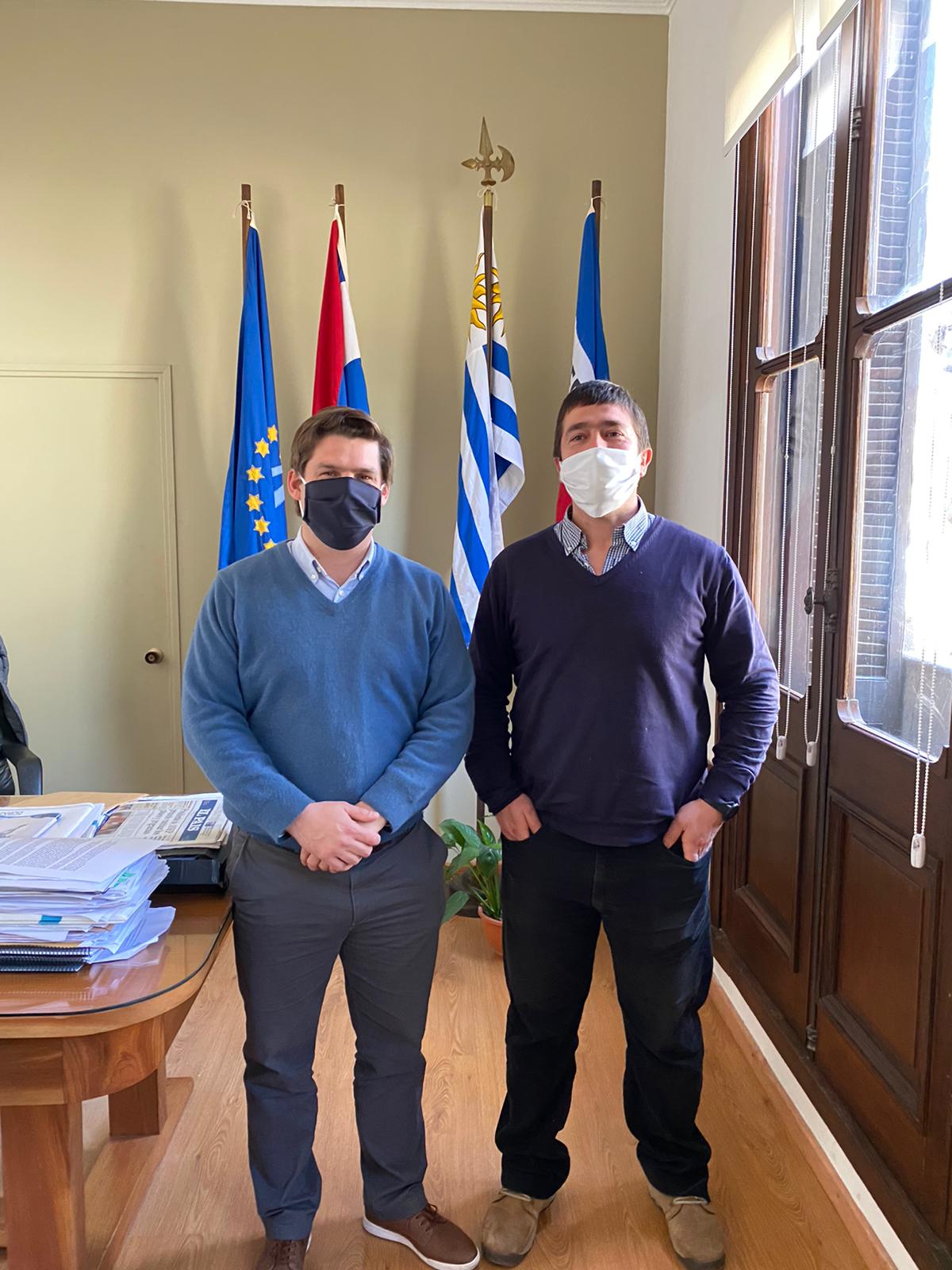 Intendente Reyna recibio a director de UTE Felipe Algorta Prensa IDD 1