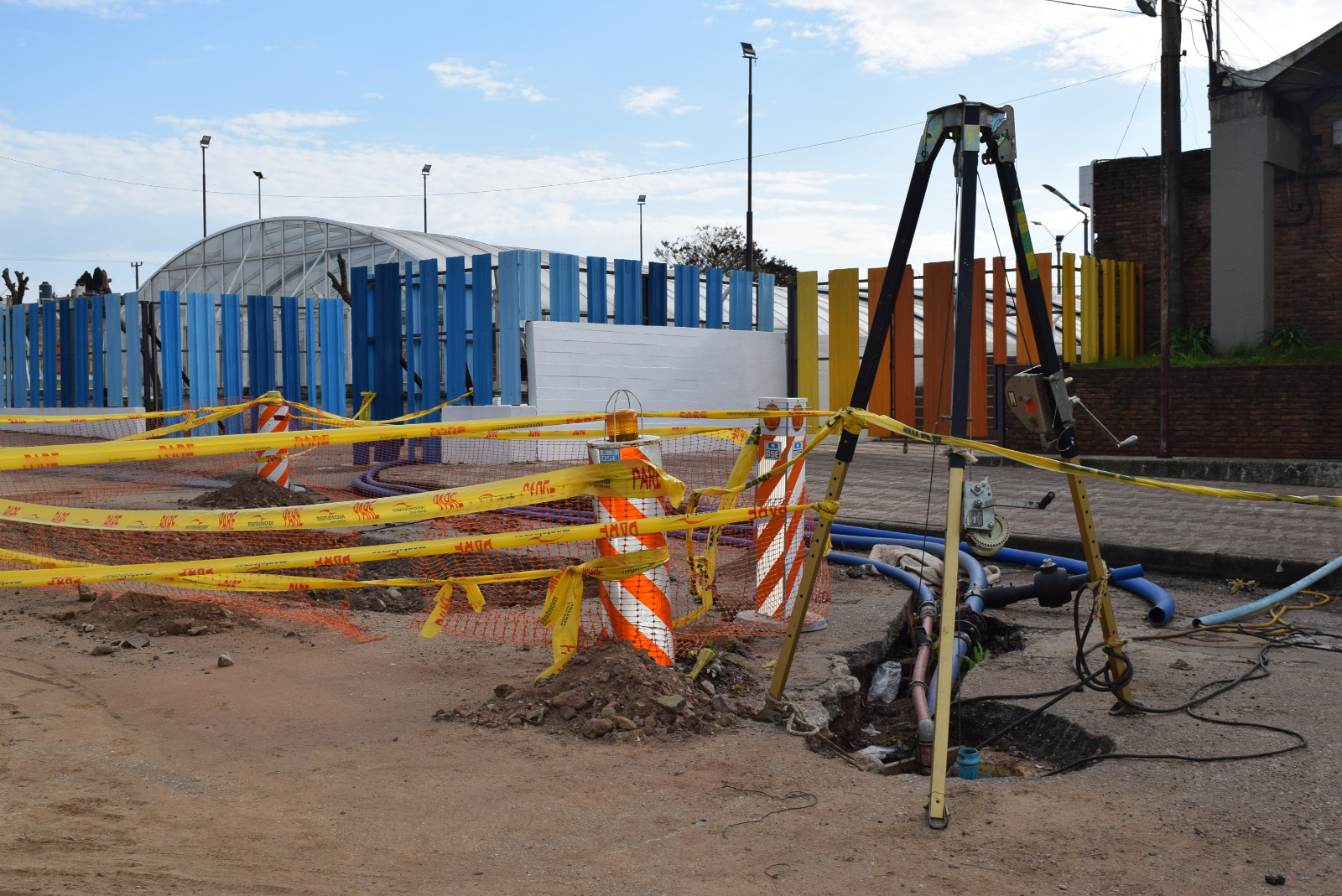 Obra de saneamiento en zona del estadio Prensa IDD 6