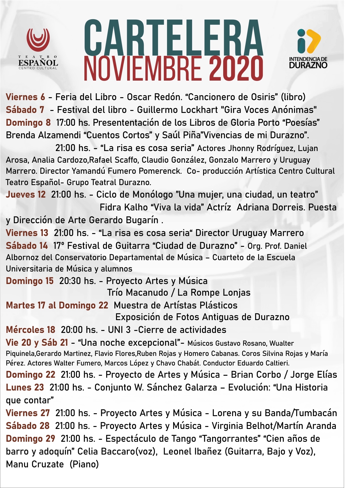 TEATRO noviembre