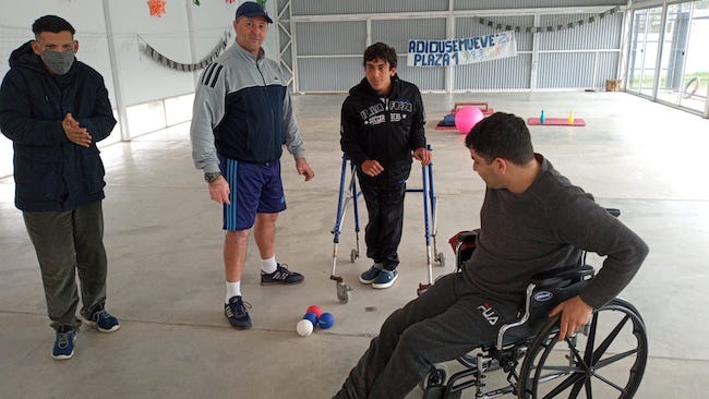 BOCCIA deporte adaptado en Plaza 1 foto gentileza plaza 1 1