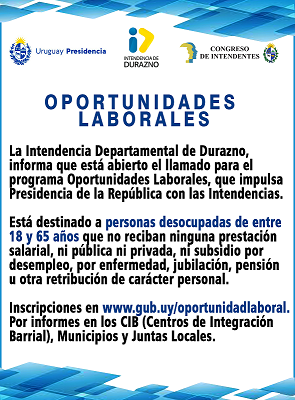 web grafica llamado OPORTUNIDADES LABORALES 2022 Prensa IDD