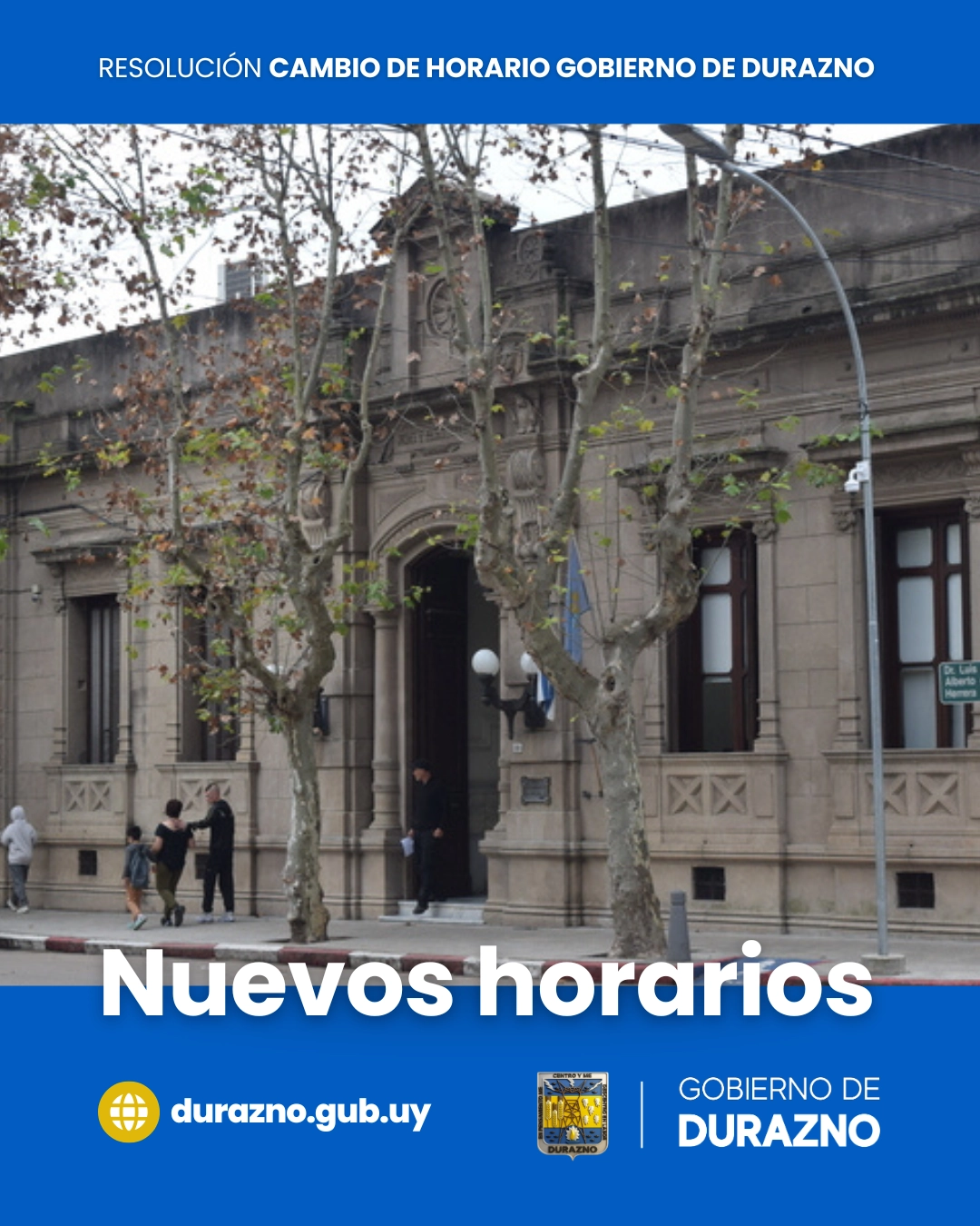 Nuevo horario de atención en oficinas del Gobierno de Durazno