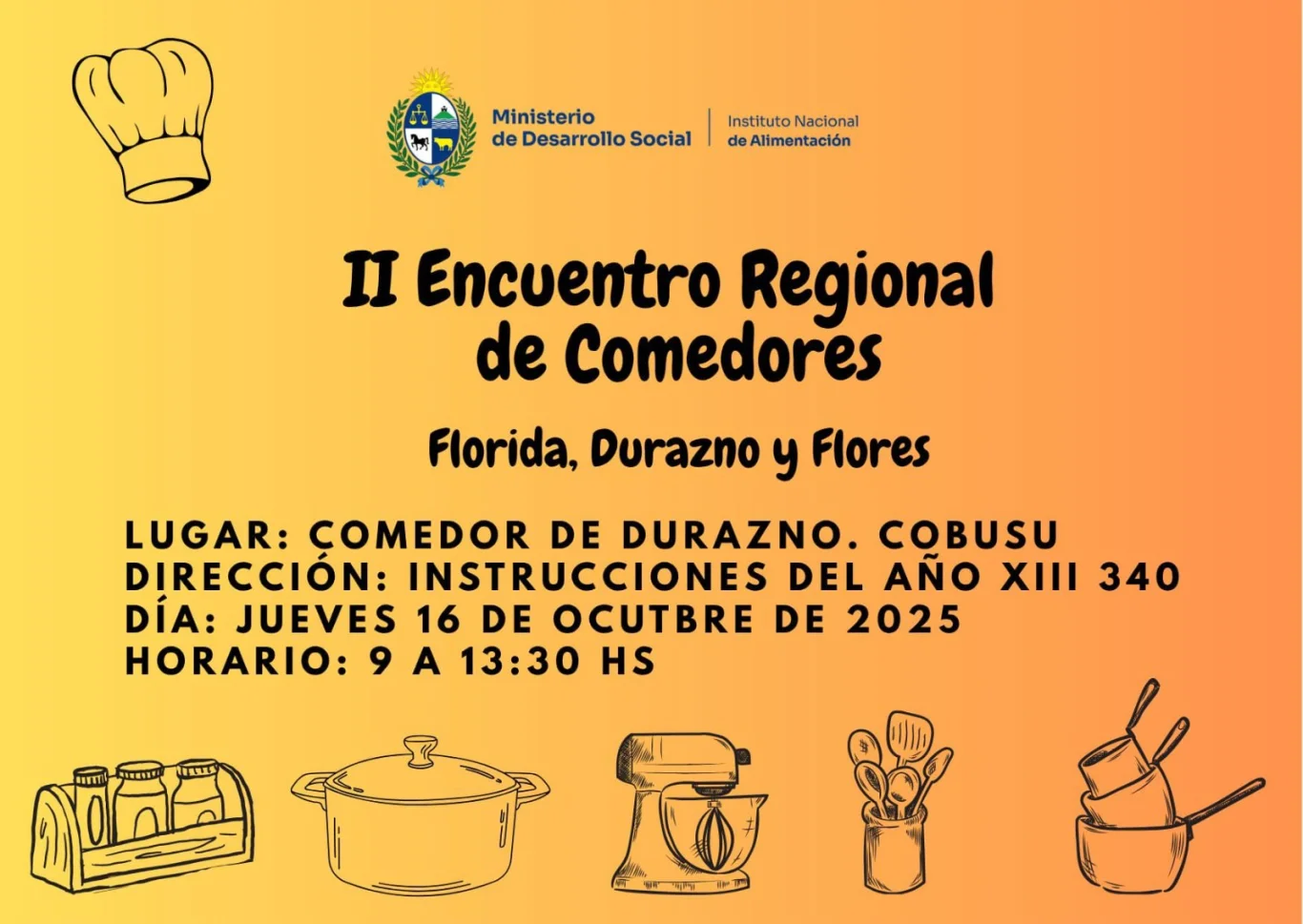Durazno albergará el II Encuentro Regional de Comedores
