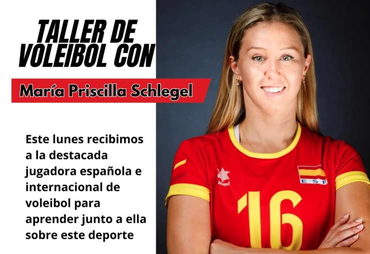 Taller gratuito en Durazno con referencia mundial del voleibol: aprendizaje con María Priscilla Schlegel
