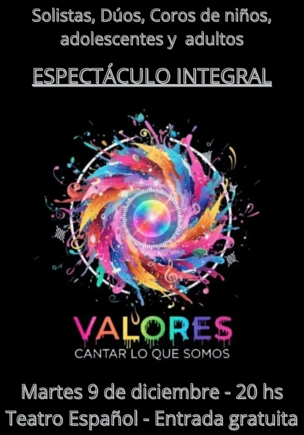 Vecinos están invitados al show musical gratuito ‘Cantar lo que somos’ 9 de diciembre, 20 hs
