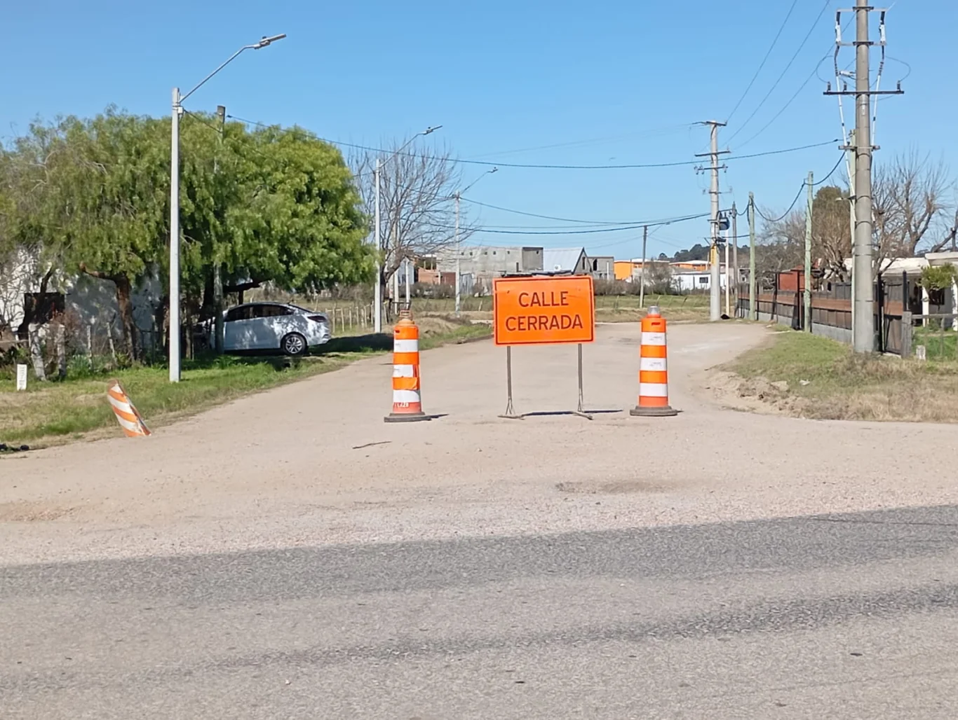 Corte de tránsito en calle Emilio Rossi por trabajos viales
