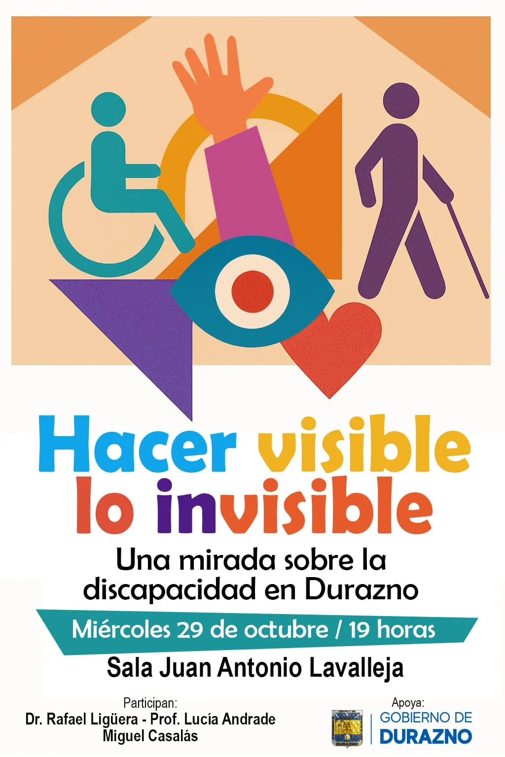 Charla abierta en Durazno invita a reflexionar sobre la discapacidad: «Hacer visible lo invisible»
