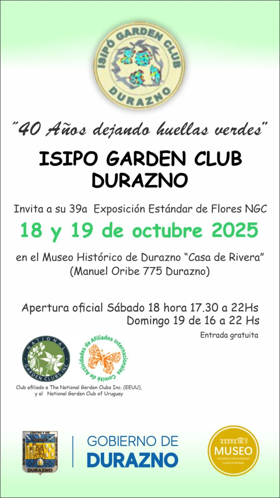 Isipó Garden Club realiza su exposición anual número 39