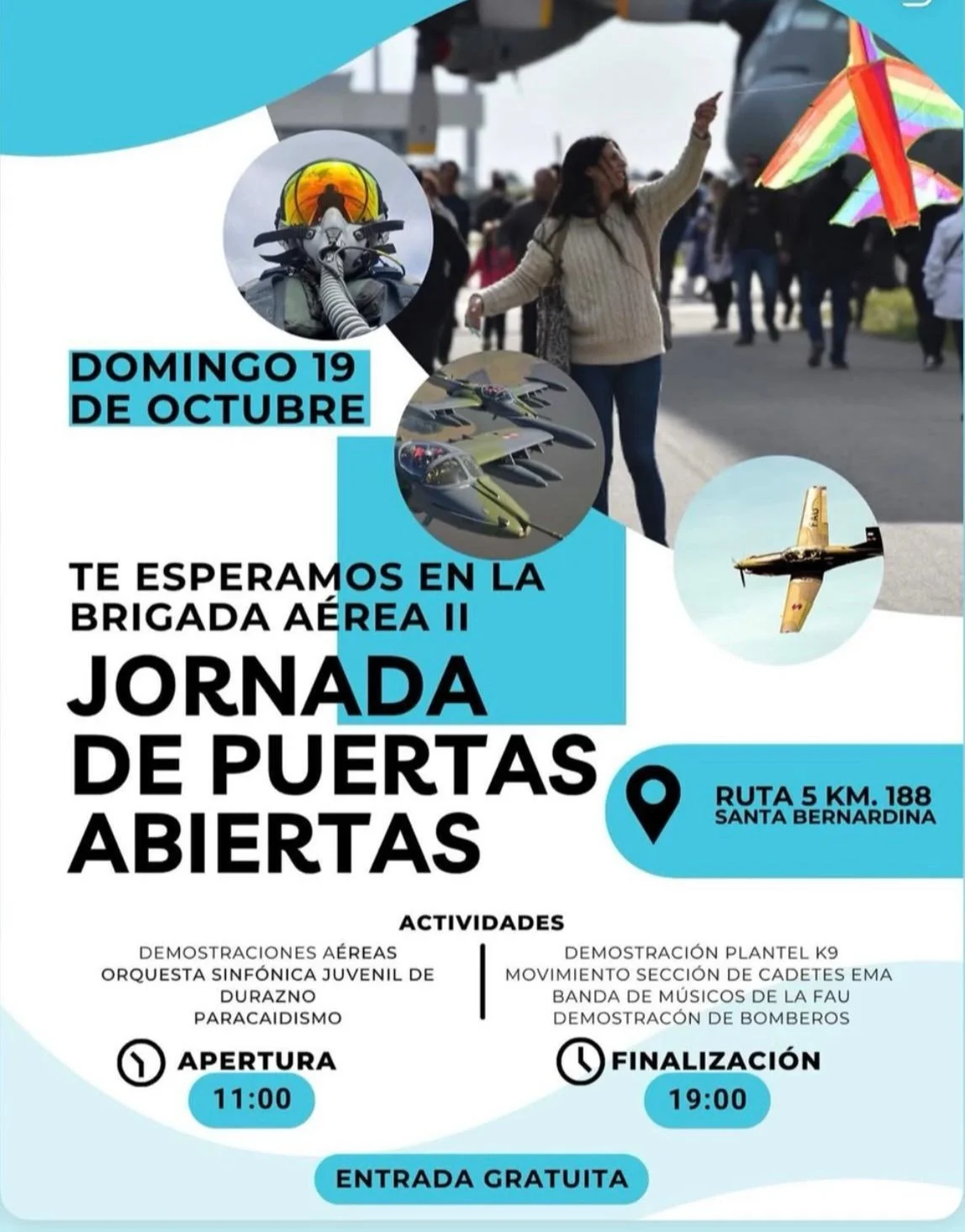 Realizarán Jornada de Puertas Abiertas en la Brigada Aérea II