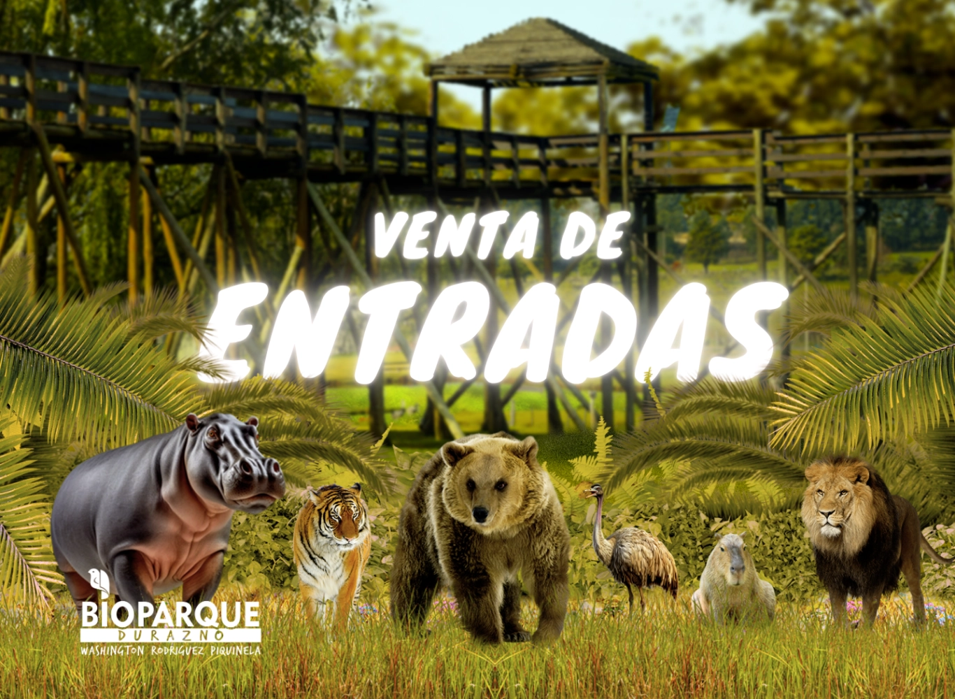 Llamado para la venta de entradas en el Bioparque Durazno