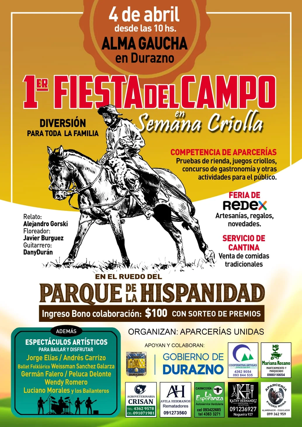 Durazno celebra por primera vez la Semana Criolla con una gran fiesta popular